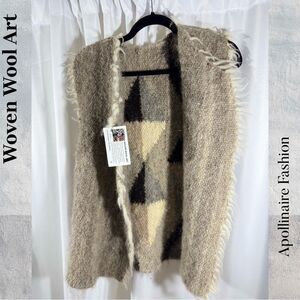 Apollinaire Fashion Woven Wool Vest OS NWT